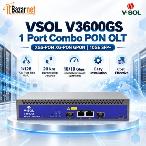 VSOL Combo Pon OLT V3600GS 1Port XGS PON 10GE SFP+ Image