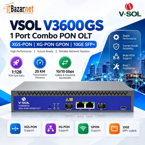 VSOL Combo Pon OLT V3600GS 1Port XGS PON 10GE SFP+ Image