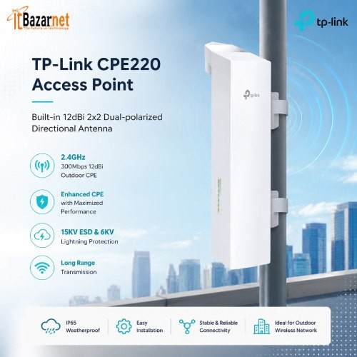 Tplink CPE220 Outdoor Cpe 2.4GHz 12dBi 300Mbps Image