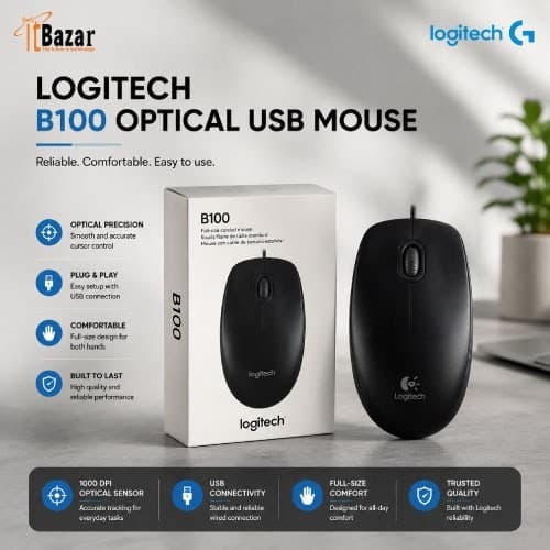 Logitech b100 Optical USB Mouse Image