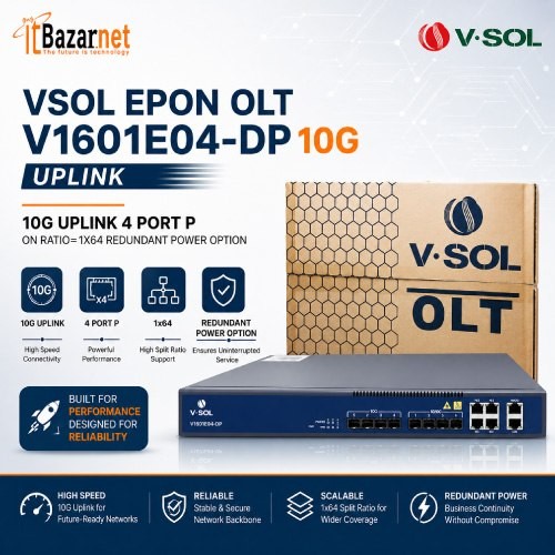 VSOL V1601E04 4 Port EPON OLT 10G UPLINK OLT Image