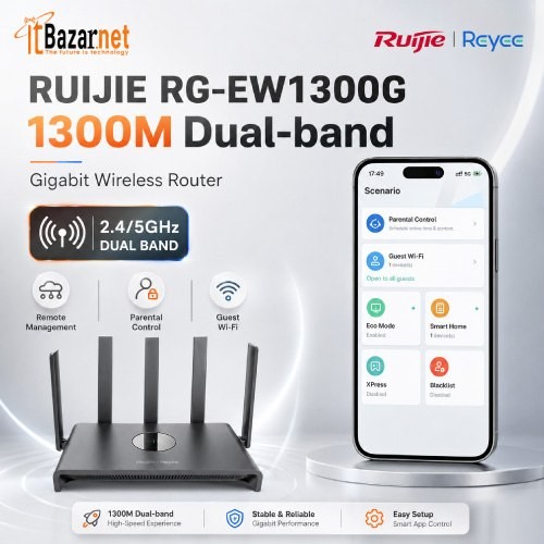 Ruijie RG-EW1300G 1300M Dual band Gigabit Wireless Router Image
