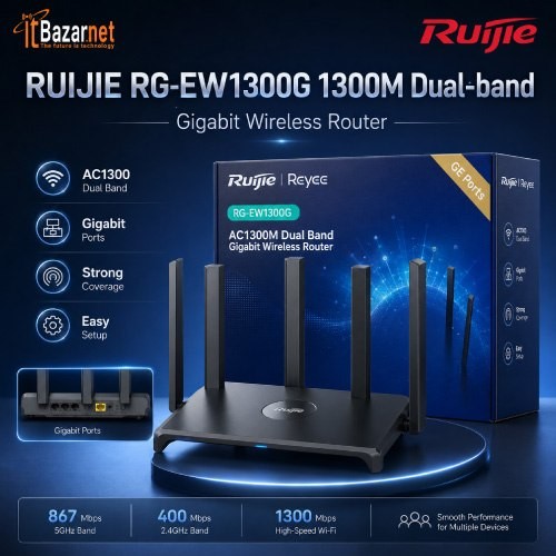 Ruijie RG-EW1300G 1300M Dual band Gigabit Wireless Router Image