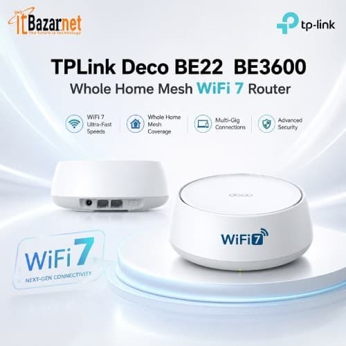 TPLink Deco BE22  BE3600 Whole Home Mesh WiFi 7 Router Image