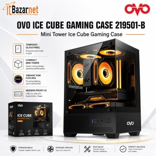 OVO ICE CUBE GAMING CASE 219501-B Image