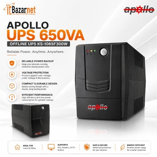 Apollo UPS KS-1065F300W 650VA Offline UPS Image