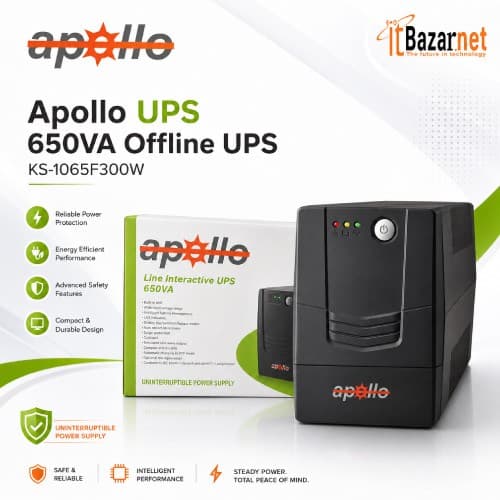 Apollo UPS KS-1065F300W 650VA Offline UPS Image