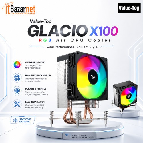 Value Top GLACIO X100 RGB AIR CPU COLLER Image