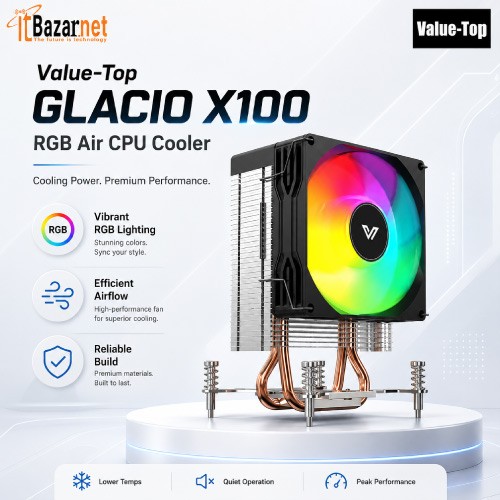 Value Top GLACIO X100 RGB AIR CPU COLLER Image