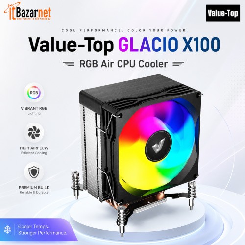 Value Top GLACIO X100 RGB AIR CPU COLLER Image