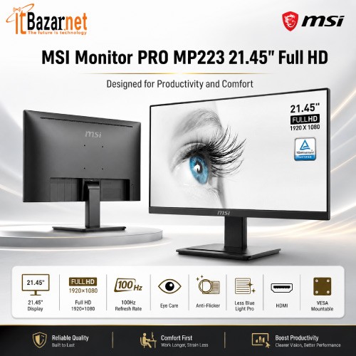 MSI Monitor PRO MP223 21.45" Full HD Image
