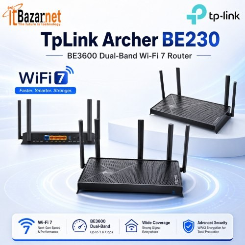 TPLink BE230 BE3600 WiFi7 Dual Band Router Image