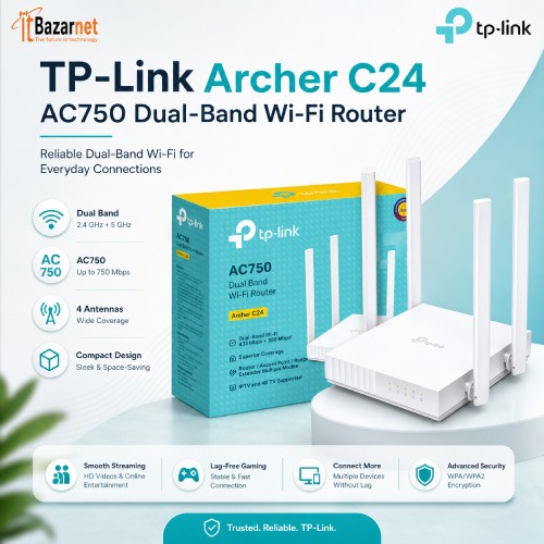 TP-Link Archer C24 AC750 Dual-Band Wireless Router Image