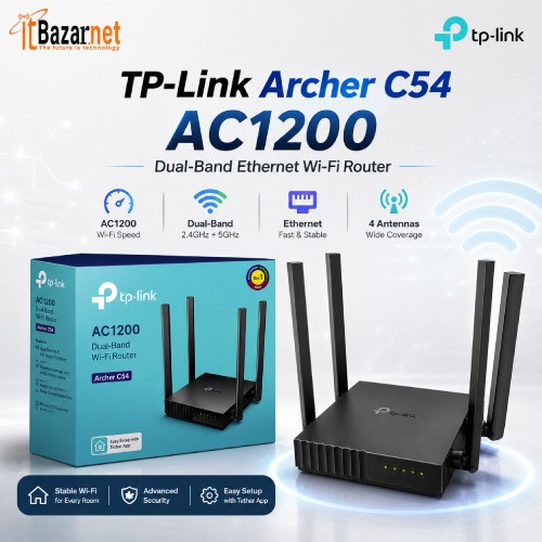 TPLink Archer C54 AC1200 Dual Band WiFi Router