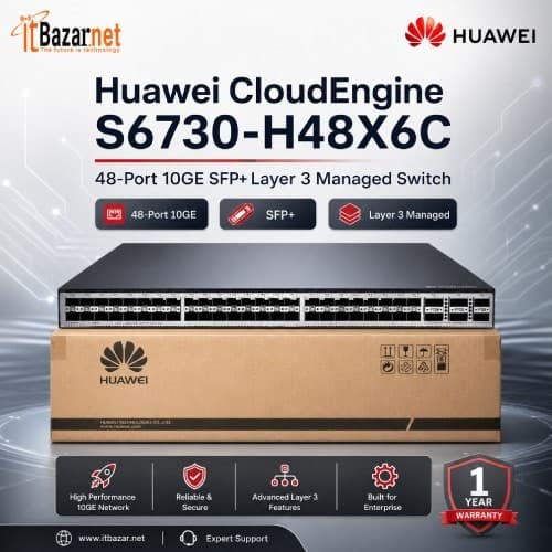 Huawei Core Switch S6730-H48X6C 48-Port 10GE SFP+ Layer 3 Managed Switch Image