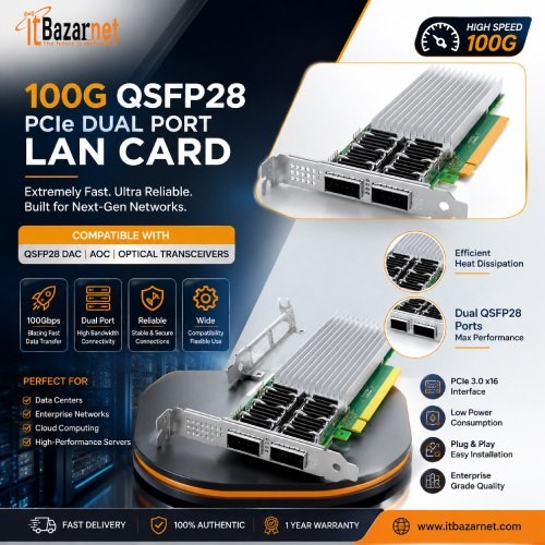 100G PCIe QSFP LAN CARD Image