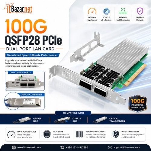 100G PCIe QSFP LAN CARD Image