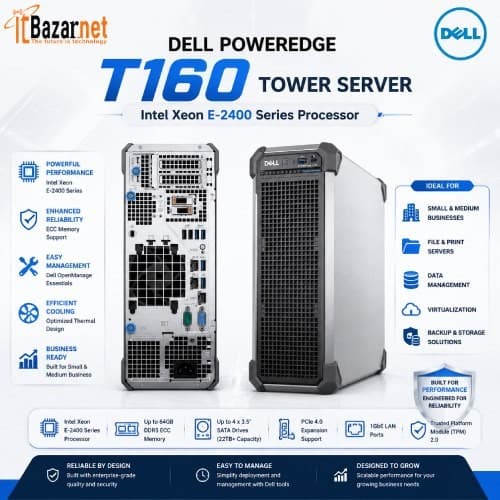 Dell Tower Server  PowerEdge T160 Intel Xeon DDR5 Business Server Image