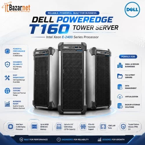 Dell Tower Server  PowerEdge T160 Intel Xeon DDR5 Business Server Image
