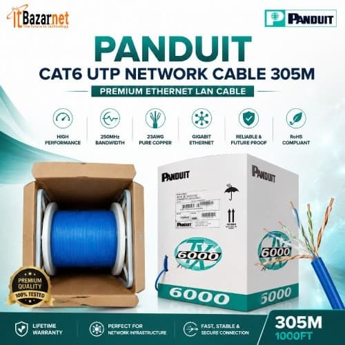 Panduit Cat6 UTP Network Cable 305M Premium Ethernet LAN Cable Image