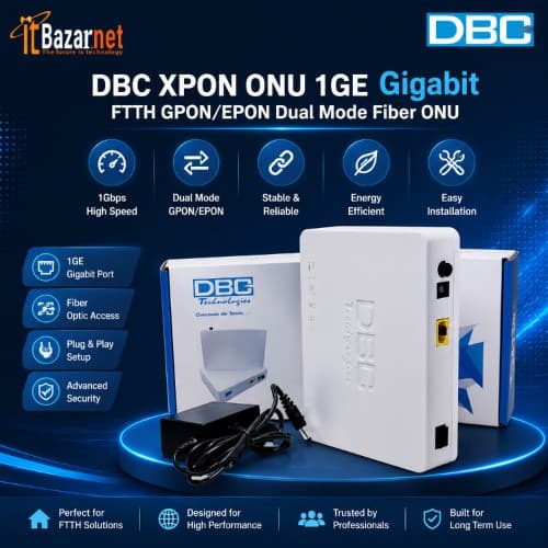 DBC XPON ONU 1GE Gigabit GPON/EPON Dual Mode Fiber ONU Image