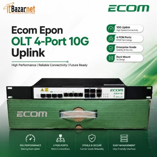Ecom EPON OLT E04EP-4S+RM  4Port with 4×10G Uplinks Image