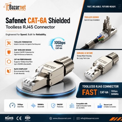 SAFENET Cat6A Shielded Toolless RJ45 Connector Image