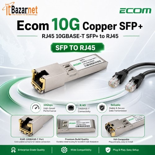 Ecom 10G Copper SFP+ RJ45 10GBASE-T SFP TO Rj45 Image