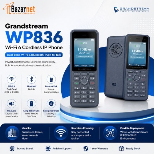 Grandstream Cordless IP Phone WP836 WiFi6 Image