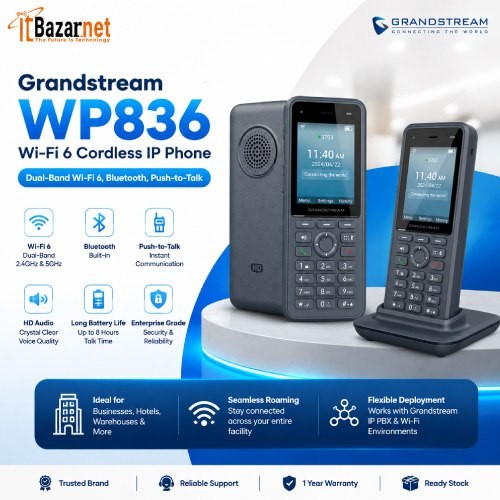 Grandstream Cordless IP Phone WP836 WiFi6 Image