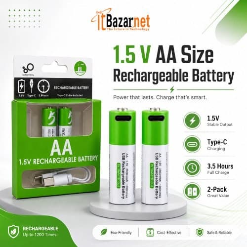 Pencil Battarie 1.5V AA Rechargeable Type-C Image