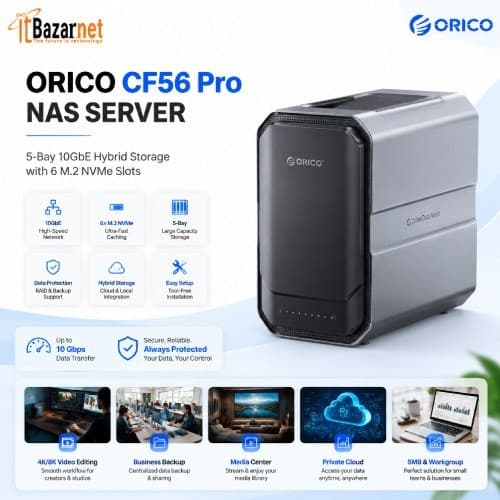 ORICO CF56-Pro 11-Bay NAS Private Cloud Storage Server Image