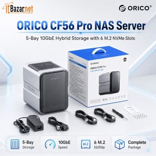 ORICO CF56-Pro 11-Bay NAS Private Cloud Storage Server Image