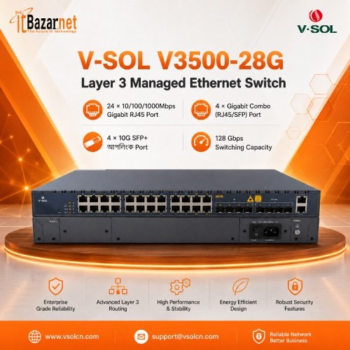 VSOL V3500-28G 28Port Gigabit L3 Managed Switch Image