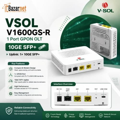VSOL Mini Gpon OLT V3600GS 10G Uplink Image