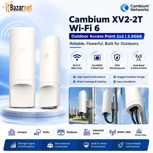 Cambium Outdoor Ap XV2-2T WiFi6 Outdoor Long Range Enterprise WiFi Image
