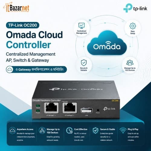 TPLink Omada Hardware Controller OC200 Centralized Cloud Network Management Image