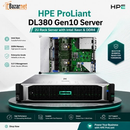 HPE ProLiant Server DL380 Gen10 Server 2U Rack Server Image