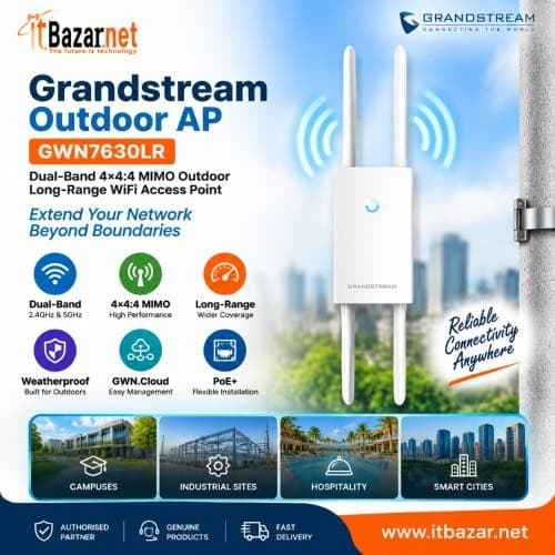 Grandstream Outdoor Ap GWN7630LR Dual Band Long Range WiFi Access Point Image