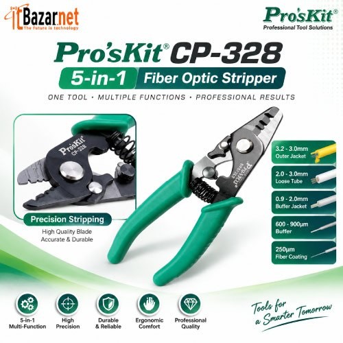 ProsKit Fiber Stripper CP-328 5-in-1 FTTH Fiber Stripping Tool Image