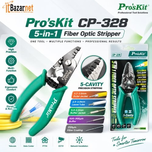 ProsKit Fiber Stripper CP-328 5-in-1 FTTH Fiber Stripping Tool Image
