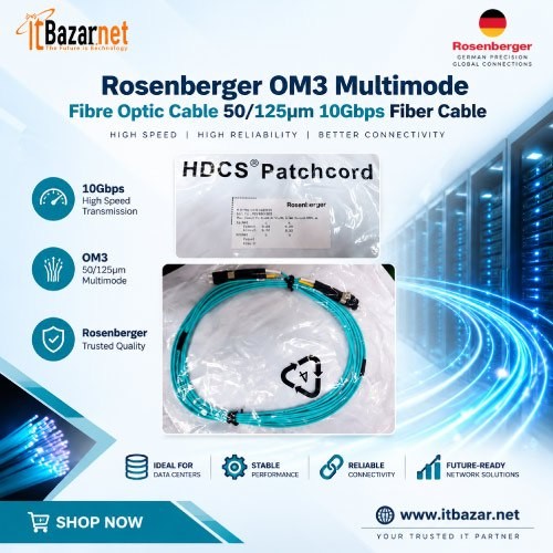 Rosenberger OM3 Multimode Fibre Optic Cable 10Gbps Load Image