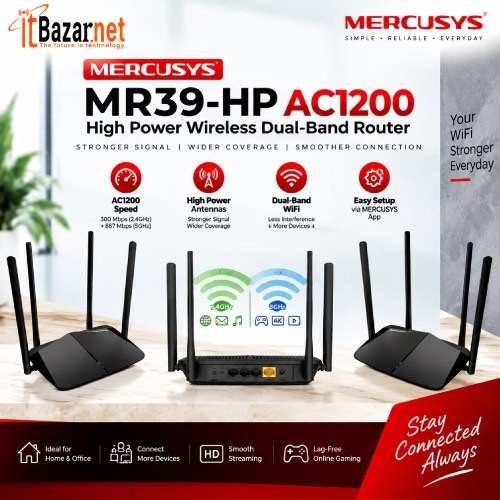 MERCUSYS MR39HP AC1200 Dual Band WiFi Router Image