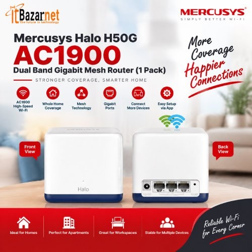 Mercusys Halo H50G AC1900 Whole Home Mesh WiFi 1Pack Image