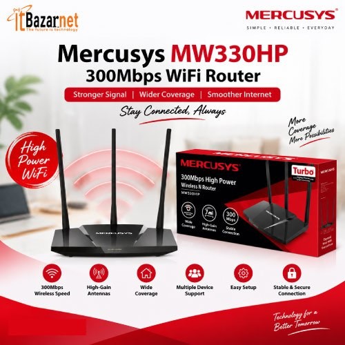 Mercusys MW330HP 300Mbps High Power Wireless WiFi Router
