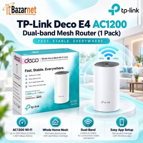 TPLink Deco E4 AC1200 Dual Band Mesh WiFi Router Image