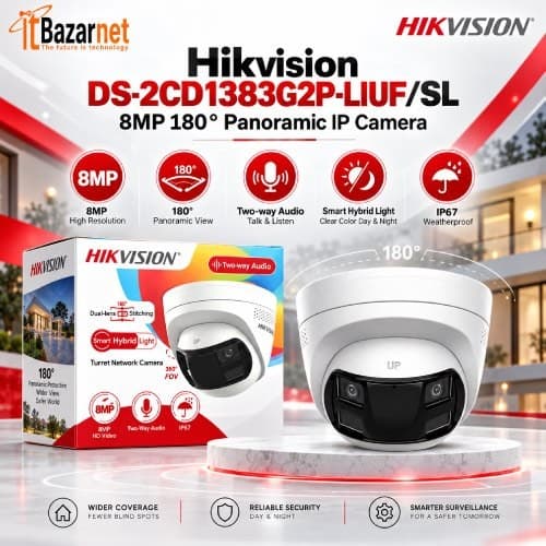 Hikvision IP Camera DS-2CD1383G2P-LIUF/SL 8MP 180° Panoramic Doom