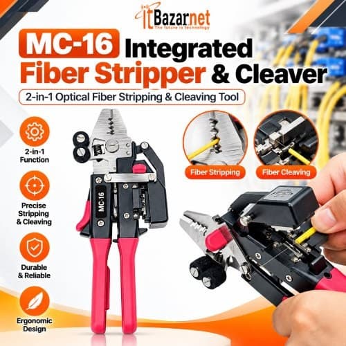 Fiber Stripper With Cleaver 2in 1 Optical Fiber Tool Image