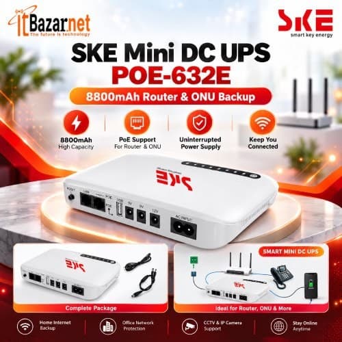 SKE Mini DC UPS POE632E 8800mAh For Router & ONU Image