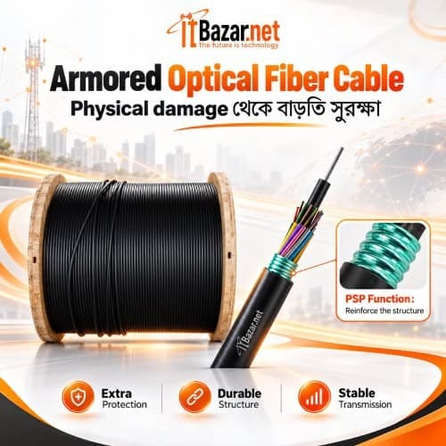 Armored Optical Fiber Cable Durable Fiber Cable